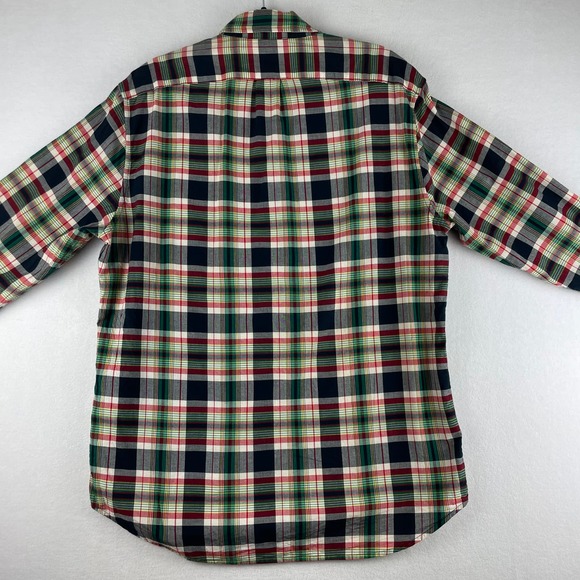 J. Crew Indian Madras Long Sleeve Button Down Shirt SZ L EUC - Picture 2 of 6